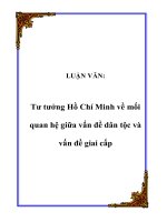 Tài liệu LUẬN VĂN: Tư tưởng Hồ Chí Minh về mối quan hệ giữa vấn đề dân tộc và vấn đề giai cấp pptx