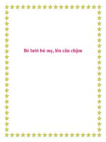 Tài liệu Bé lười bú mẹ, lên cân chậm. pdf