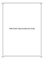 Tài liệu Thiết kế nhà 3 tầng trên diện tích 15x10m docx