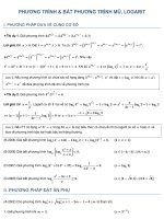 Tài liệu PHƯƠNG TRÌNH & BẤT PHƯƠNG TRÌNH MŨ, LOGARIT pot