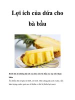 Tài liệu Lợi ích của dứa cho bà bầu docx