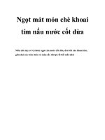 Tài liệu Ngọt mát món chè khoai tím nấu nước cốt dừa pdf