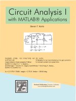 Circuit analysis i with MATLAB applications