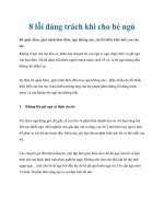 Tài liệu 8 lỗi đáng trách khi cho bé ngủ doc