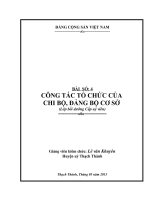 công tác tổ chức của tổ chức cơ sở đảng