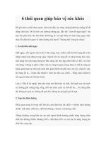 Tài liệu 6 thói quen giúp bảo vệ sức khỏe ppt