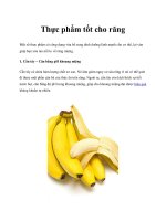 Tài liệu Thực phẩm tốt cho răng ppt