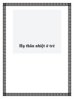 Tài liệu Hạ thân nhiệt ở trẻ docx
