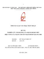 Nghiên cứu ảnh hưởng của độ dài BURST đến hiệu năng của mạng chuyển mạch BURST quang OBS