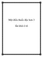 Tài liệu Một điếu thuốc độc hơn 3 lần khói ô tô ppt