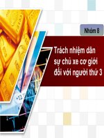 Tài liệu Báo cáo đề tài Trách nhiệm dân sự chủ xe cơ giới đối với người thứ 3 doc