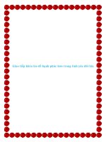 Tài liệu Giao tiếp khéo léo để hạnh phúc hơn trong tình yêu đôi lứa. doc