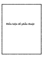 Tài liệu Điều kiện để phẫu thuật potx