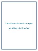 Tài liệu Làm cheesecake mini cực ngon mà không cần lò nướng pot