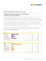 Tài liệu 2012 Marketing Trends Survey: Email Marketing and Social Media are Top Beneficiaries of Healthy 2012 Marketing Budgets doc