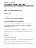 Tài liệu FREDERICK THE GREAT AND HIS FAMILY ppt