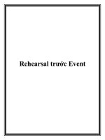 Tài liệu Rehearsal trước Event doc