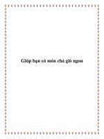 Tài liệu Giúp bạn có món chả giò ngon potx