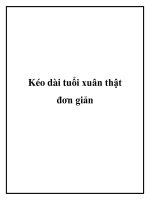 Tài liệu Kéo dài tuổi xuân thật đơn giản pot