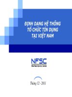 Tài liệu ĐỊNH DẠNG HỆ THỐNG TỔ CHỨC TÍN DỤNG TẠI VIỆT NAM ppt