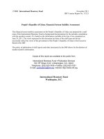 Tài liệu People’s Republic of China: Financial System Stability Assessment pptx