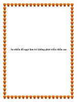 Tài liệu Ăn nhiều đồ ngọt làm trẻ không phát triển chiều cao doc