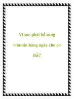 Tài liệu Vì sao phải bổ sung vitamin hàng ngày cho cơ thể? pot
