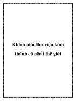 Tài liệu Khám phá thư viện kinh thánh cổ nhất thế giới pptx