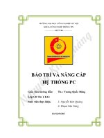 Tài liệu BẢO TRÌ VÀ NÂNG CẤP HỆ THỐNG PC ppt