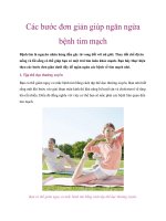 Tài liệu Các bước đơn giản giúp ngăn ngừa bệnh tim mạch pdf