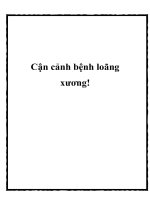 Tài liệu Cận cảnh bệnh loãng xương pot