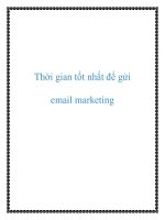 Tài liệu Thời gian tốt nhất để gửi email marketing ppt