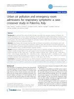 Tài liệu Urban air pollution and emergency room admissions for respiratory symptoms: a case- crossover study in Palermo, Italy pdf