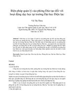 Biện pháp quản lý của phòng đào tạo đối với hoạt động dạy học tại trường đại học điện lực