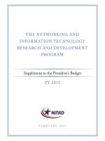 Tài liệu THE NETWORKING AND INFORMATION TECHNOLOGY RESEARCH AND DEVELOPMENT PROGRAM doc