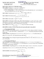 Đề thi thử đh khối A