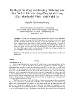 Đánh giá tác động và khả năng thích ứng với biến đổi khí hậu của cộng đồng tại xã hưng hòa   thành phố vinh   tỉnh nghệ an