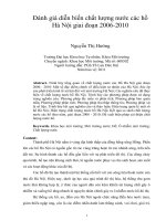 Đánh giá diễn biến chất lượng nước các hồ hà nội giai đoạn 2006 2010