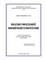 năng lực quản lý nhân sự của người giám đốc doanh nghiệp nhà nước tại tp hồ chí minh