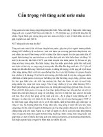 Tài liệu Cẩn trọng với tăng acid uric máu pptx