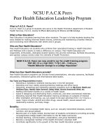 Tài liệu NCSU P.A.C.K Peers Peer Health Education Leadership Program ppt