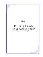 Tài liệu Bài tập nhóm: Cơ chế hình thành và kỹ thuật xử lý SO2 docx