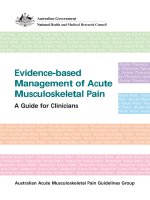 Tài liệu Evidence-based Management of Acute Musculoskeletal Pain ppt