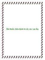 Tài liệu Bài thuốc chữa bệnh từ cây cúc vạn thọ potx