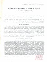 Tài liệu Ngoại suy theo tham số như một phương pháp song song trong vật lý toán. doc