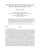 Địa tầng phân tập trầm tích oligocene miocene khu vực trung tâm bể nam côn sơn