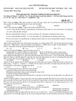 Tài liệu ĐỀ THI THỬ ĐẠI HỌC NĂM HỌC : 2011 – 2012 Môn : Vật lý docx