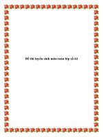 Tài liệu Đề thi tuyển sinh môn toán lớp số 44 pot