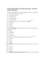 Tài liệu Tìm từ đồng nghĩa với từ được gạch chân - Trình độ TOEFL, Bài số 16 pptx