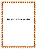 Tài liệu Xử lý khi trẻ bị hóc hay nuốt dị vật pptx